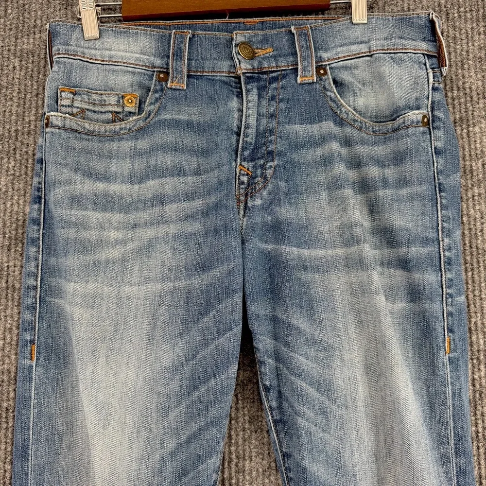 True‎ Religion Geno relaxed slim jeans 31 medium y2k biker distressed denim